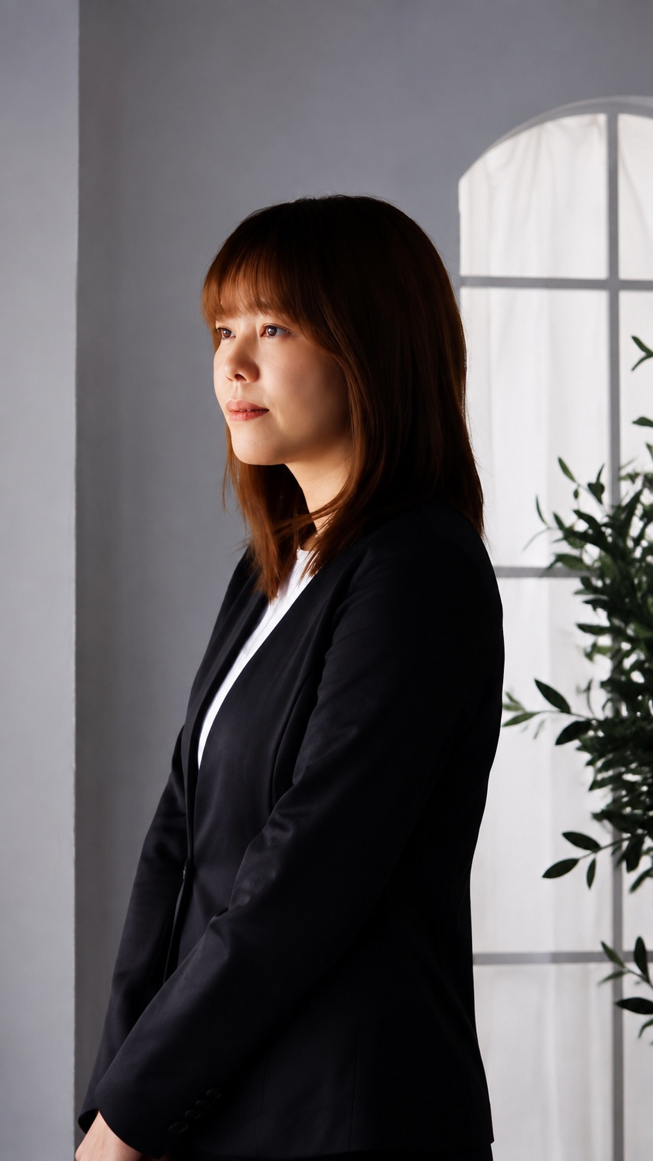 窓辺に立つ心理カウンセラー sekino ayako
